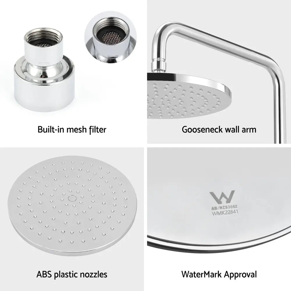 9'' Rain Shower Head Overhead High-pressure Swivel Chrome Wholesale Hub