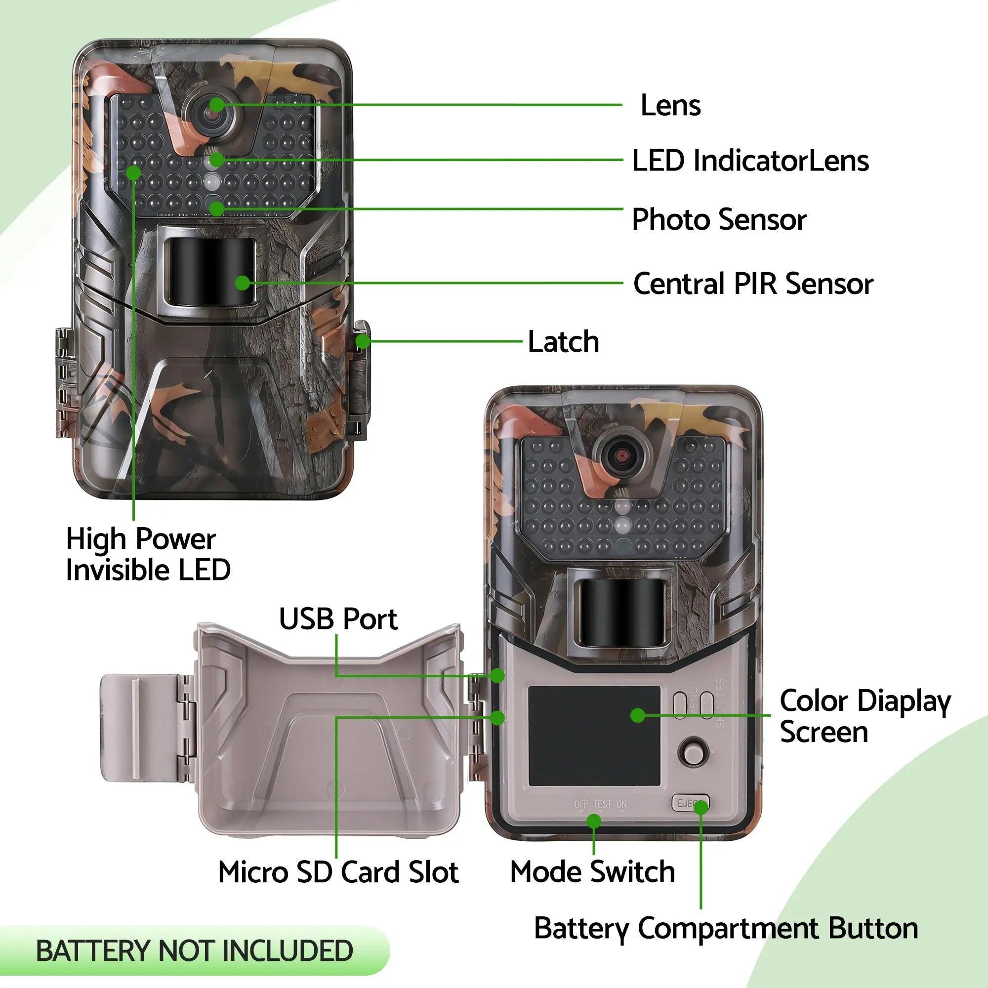UL-TECH 4K WiFi Trail Camera 48MP 0.2s Trigger Game Camera Camo Wholesale Hub