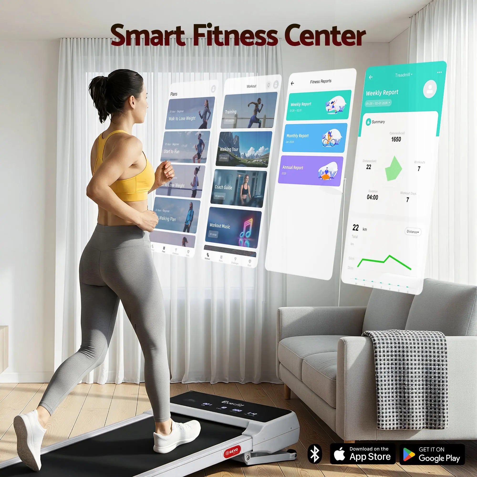 Everfit 3 in 1 Walking Pad Treadmill 20% Auto Incline Under Desk Treadmills for Home Gym With 40cm Wide Belt White Wholesale Hub