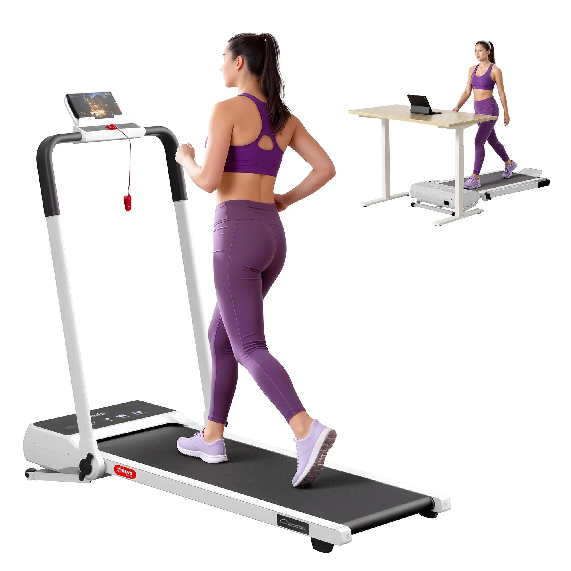 Everfit 3 in 1 Walking Pad Treadmill 20% Auto Incline Under Desk Foldable Treadmills for Home With 40cm Wide Belt White Wholesale Hub