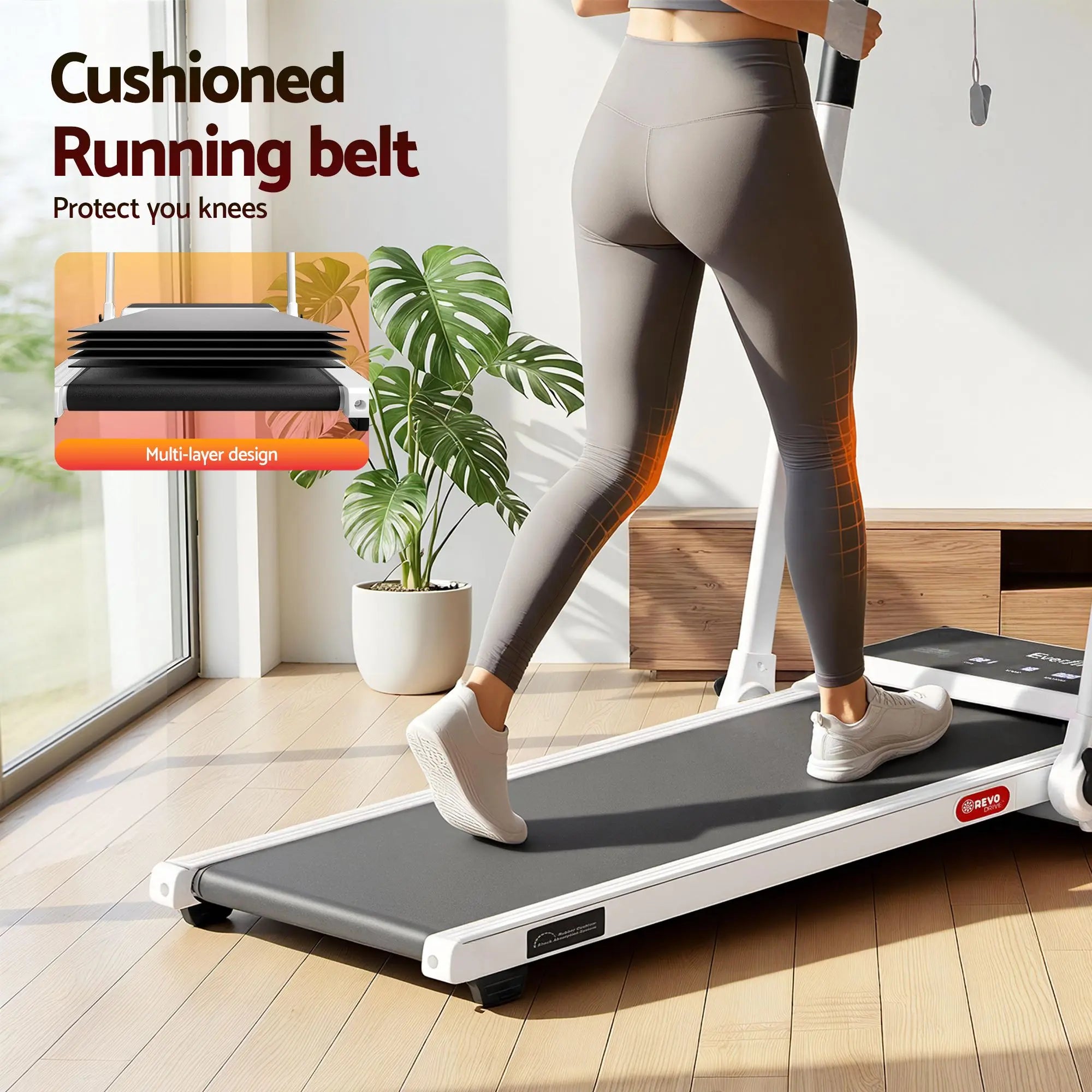 Everfit 3 in 1 Walking Pad Treadmill 20% Auto Incline Under Desk Foldable Treadmills for Home With 40cm Wide Belt White Wholesale Hub