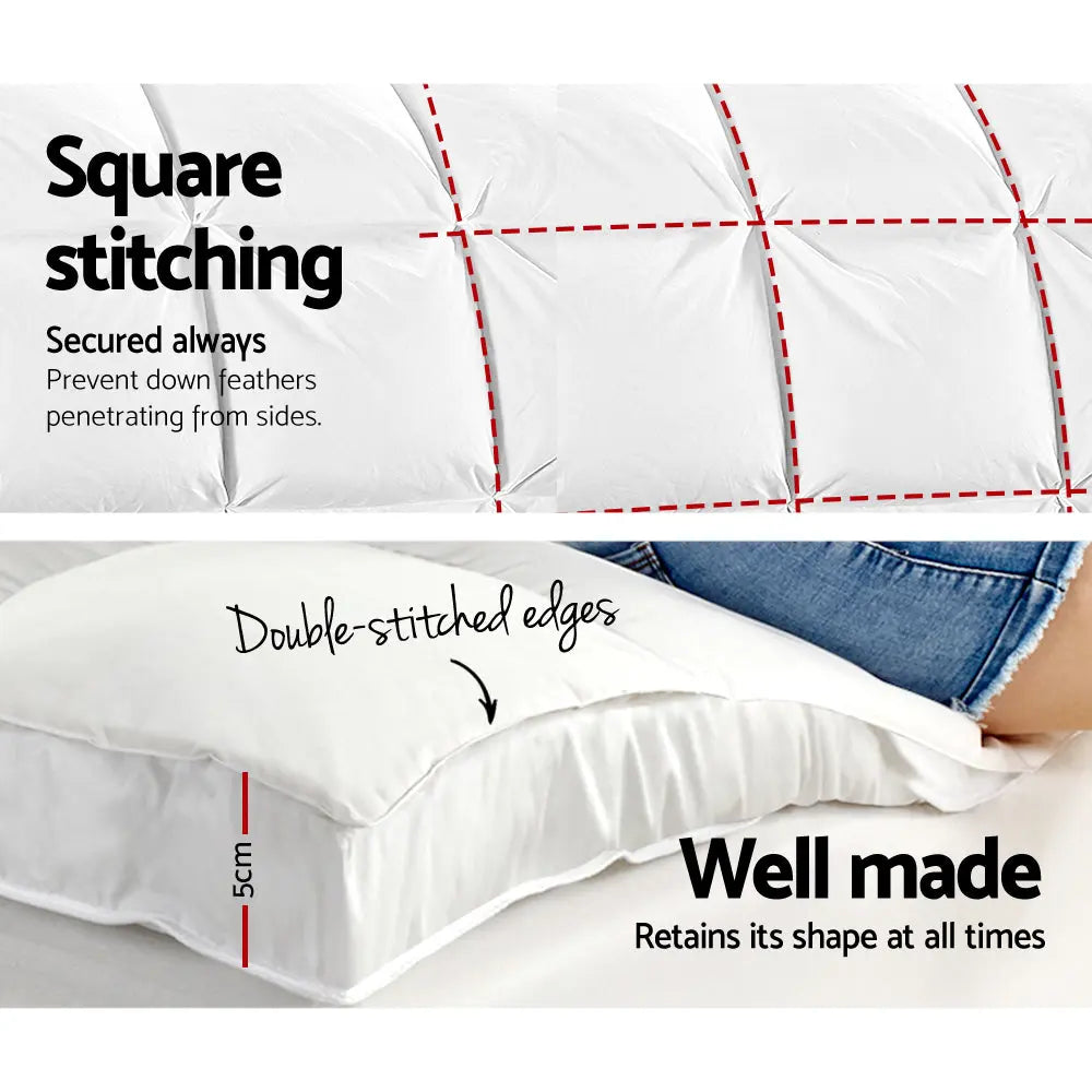 Giselle Bedding Pillowtop Mattress Topper 5cm Thick Pad for Back Pain Relief Washable Underlay Protector 1000GSM Microfibre Filling 45cm Deep Pocket King Single Wholesale Hub