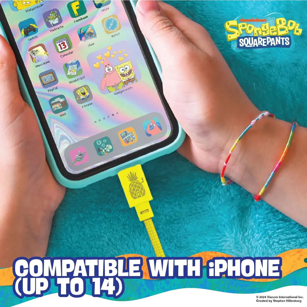 Sponge Bob SquarePants Lightning Cable 1M Wholesale Hub