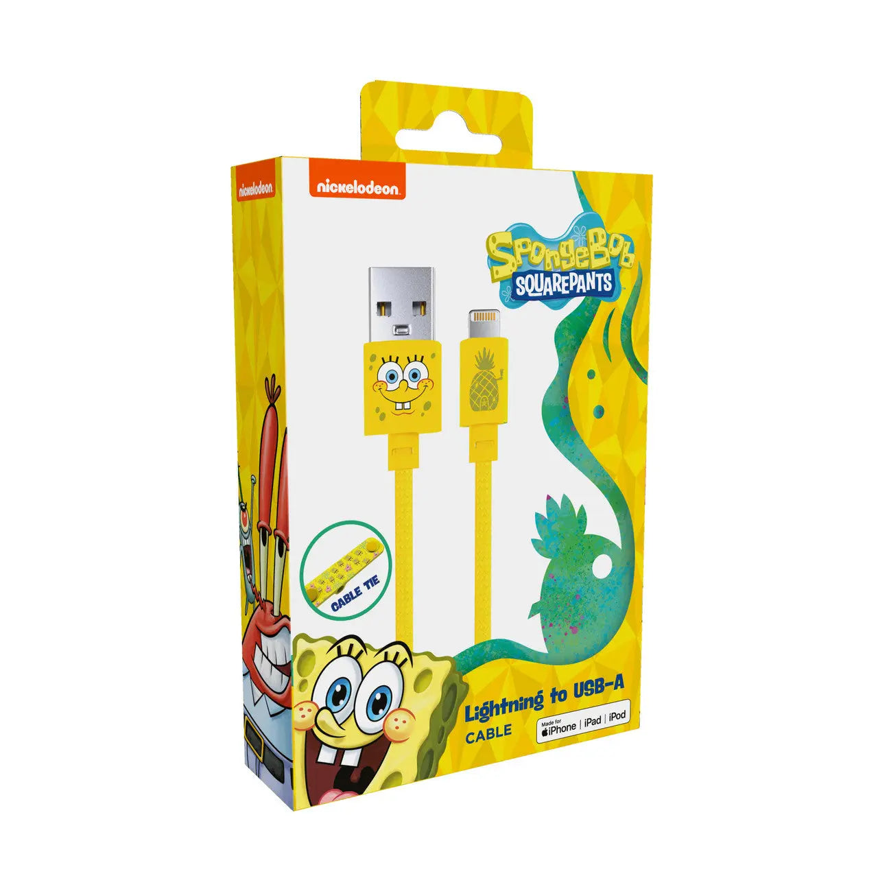 Sponge Bob SquarePants Lightning Cable 1M Wholesale Hub
