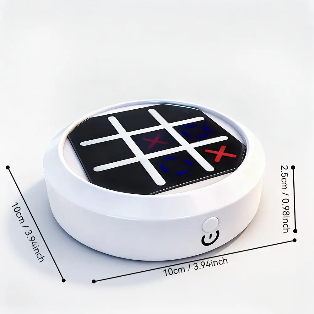 4-in-1 Electronic Tic Tac Toe Game: AI Battle, Two-Player Mode, Memory & Speed Challenge | Handheld Portable Game Console, Suitable for Both Kids and Adults (Batteries Not Included)(WHITE) Wholesale Hub