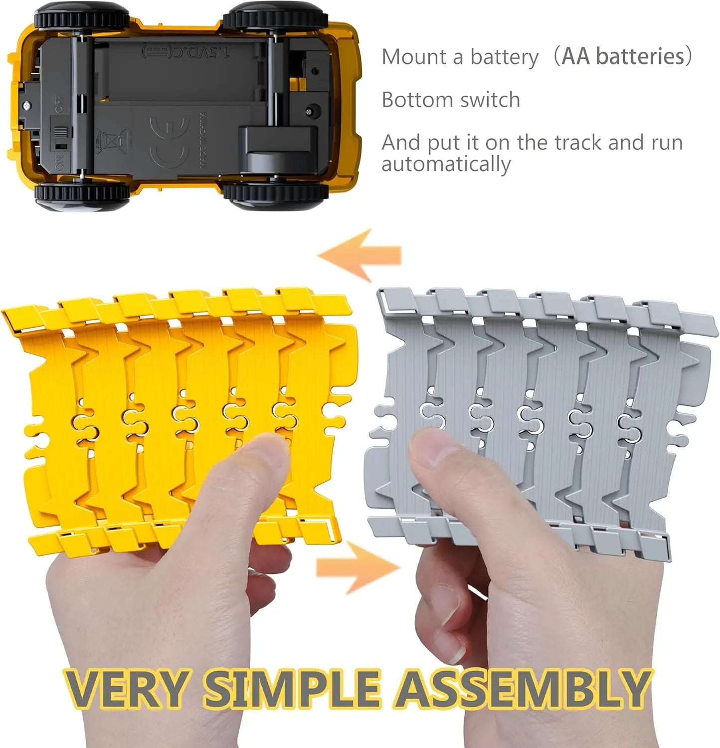 343 track-building sets, track-course - STEM learning toys, construction vehicles (concrete mixers, dump trucks), Track-birthday/Christmas gifts for boys - Developing motor skills and creativity - Compatible with the major Wholesale Hub