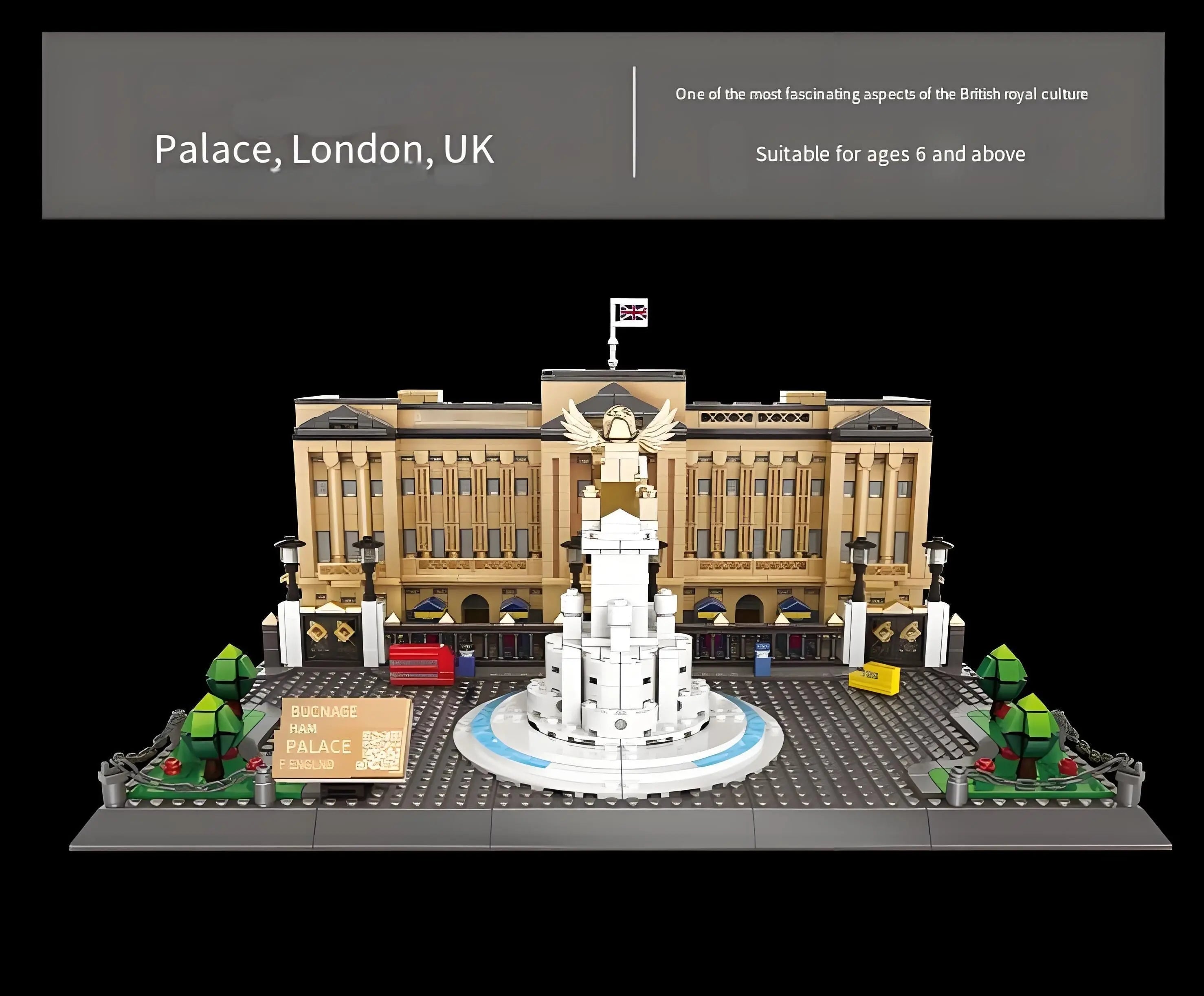 Buckingham Palace Mini Building Blocks Model – Iconic Landmark for Display, Gift & Educational Play (Beige) | Other Architectural Models Available In-Store Wholesale Hub