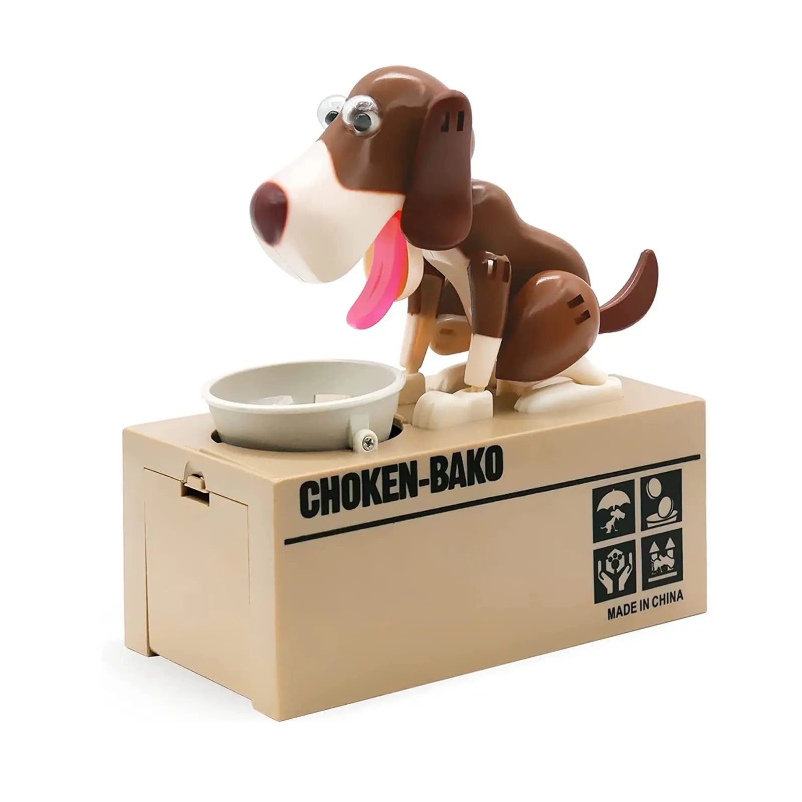Interactive Dog Coin Bank – Automatic Electric Money Saving Piggy Bank with Moving Dog Design – Fun Kids Gift & Desk Decor (Coffee) Wholesale Hub