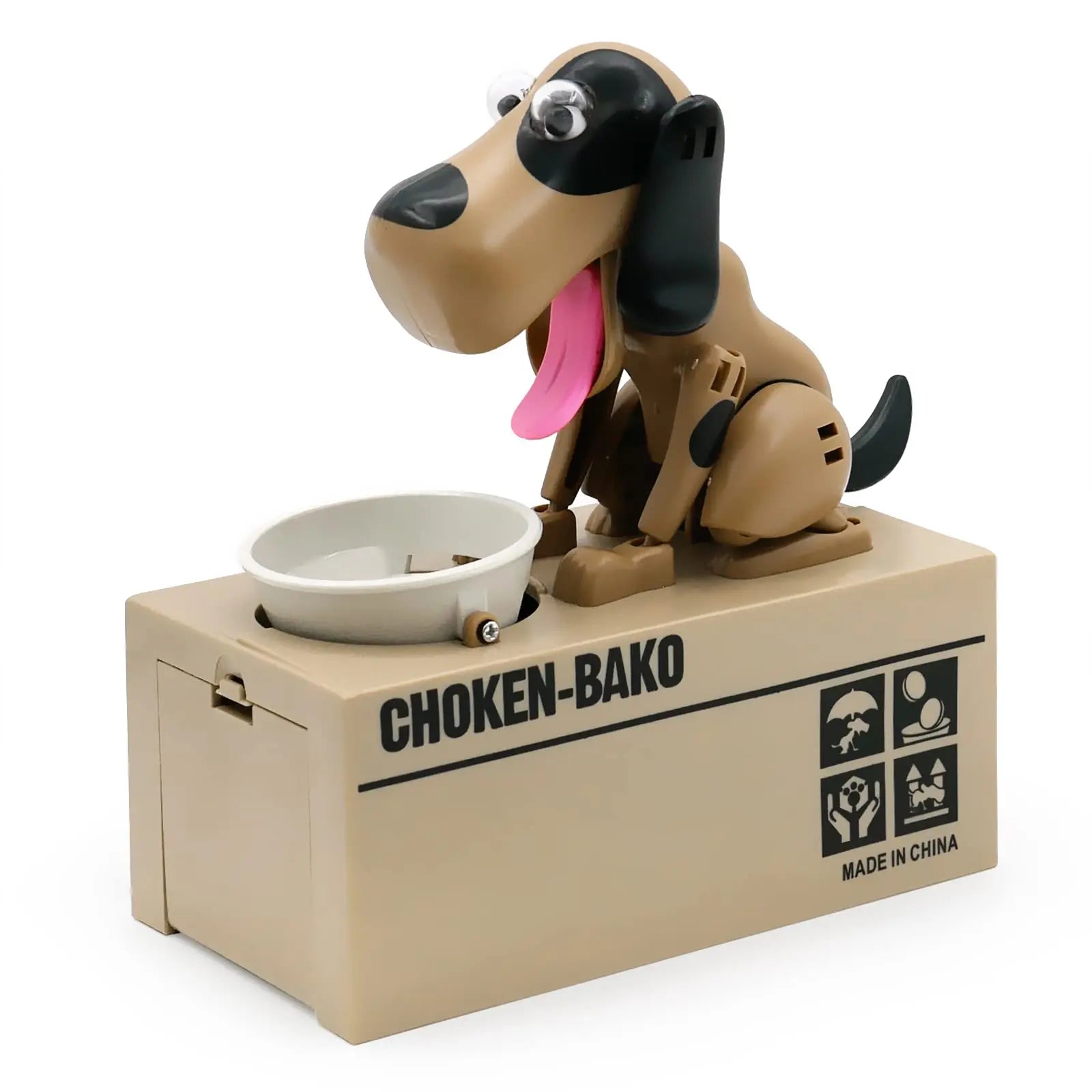 Interactive Dog Coin Bank – Automatic Electric Money Saving Piggy Bank with Moving Dog Design – Fun Kids Gift & Desk Decor (Brown) Wholesale Hub