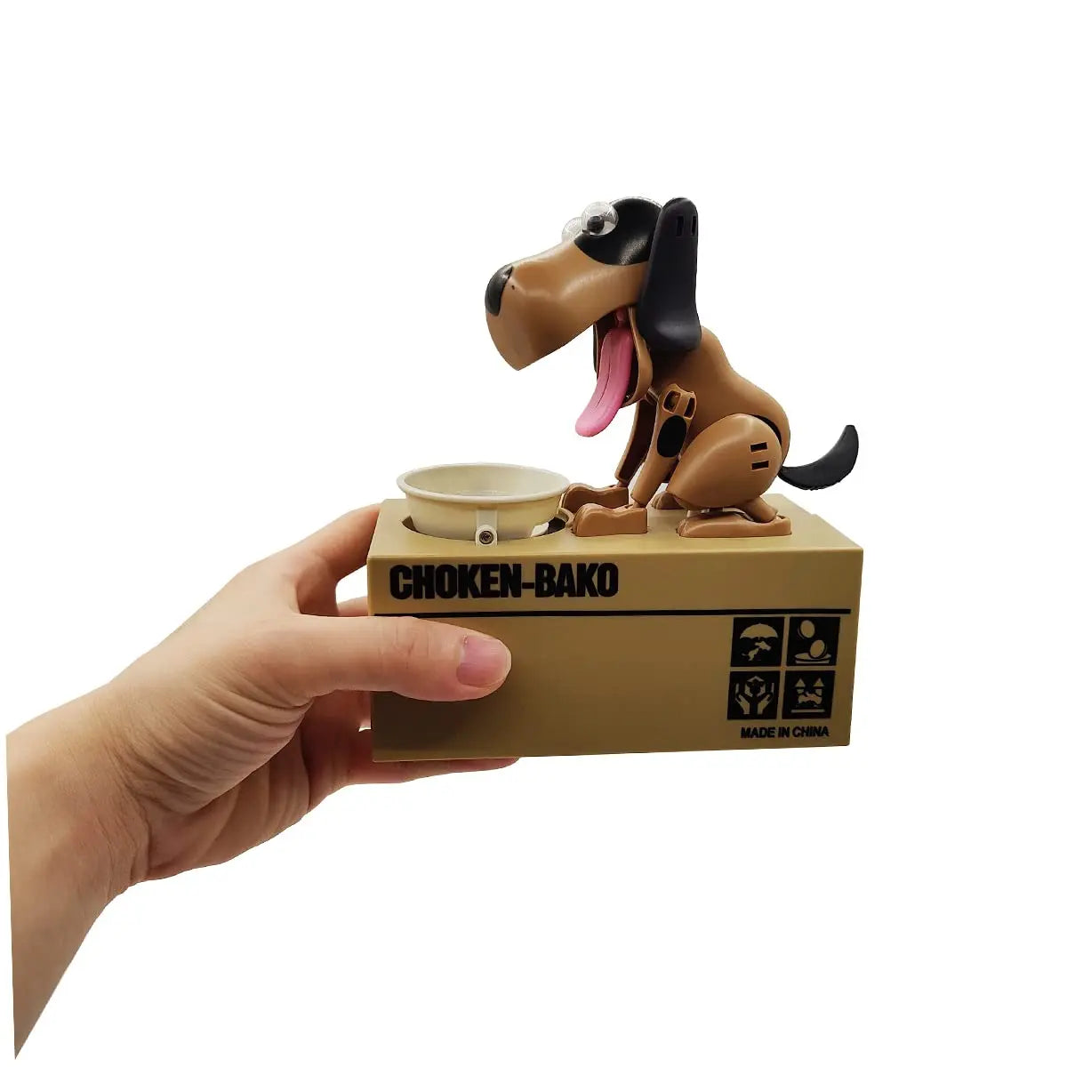 Interactive Dog Coin Bank – Automatic Electric Money Saving Piggy Bank with Moving Dog Design – Fun Kids Gift & Desk Decor (Brown) Wholesale Hub