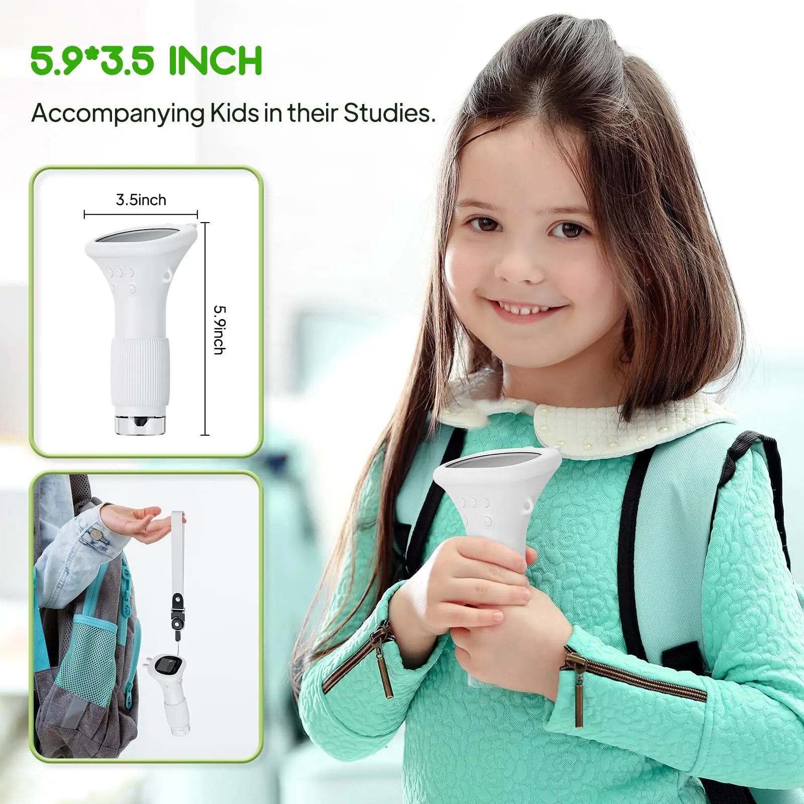 Student Digital Microscope for Kids – Portable 1000x Magnification Handheld Scope with 2 Inch HD Screen, LED Light & Photo Storage, Ideal for Science Class and Outdoor Exploration (White) Wholesale Hub