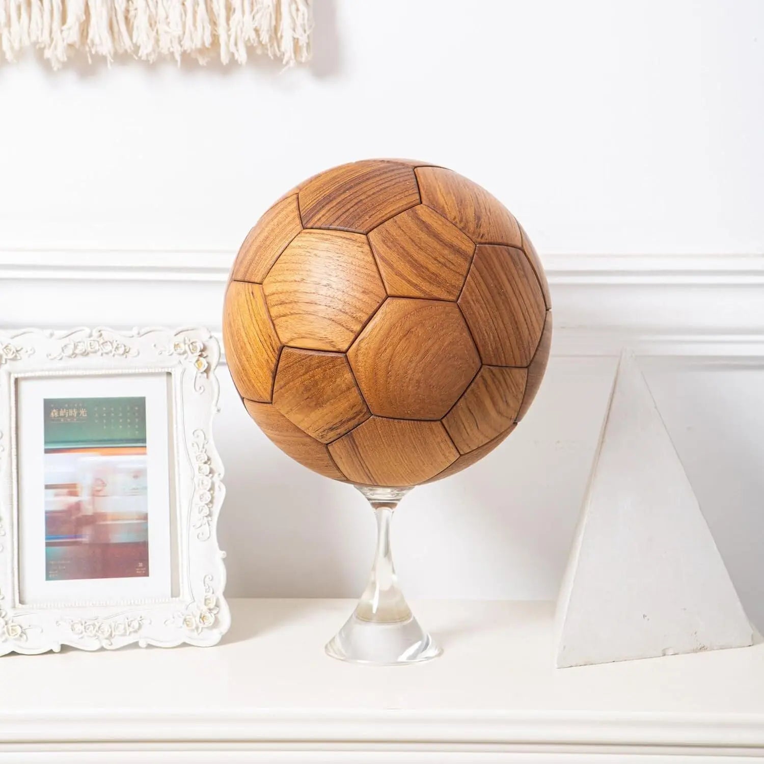 Handcrafted Wooden Football Puzzle – 3D Mortise and Tenon Soccer Ball Assembly Kit | Solid Teak, Beech Wood | DIY Gift for Adults, Kids & Football Fans Wholesale Hub