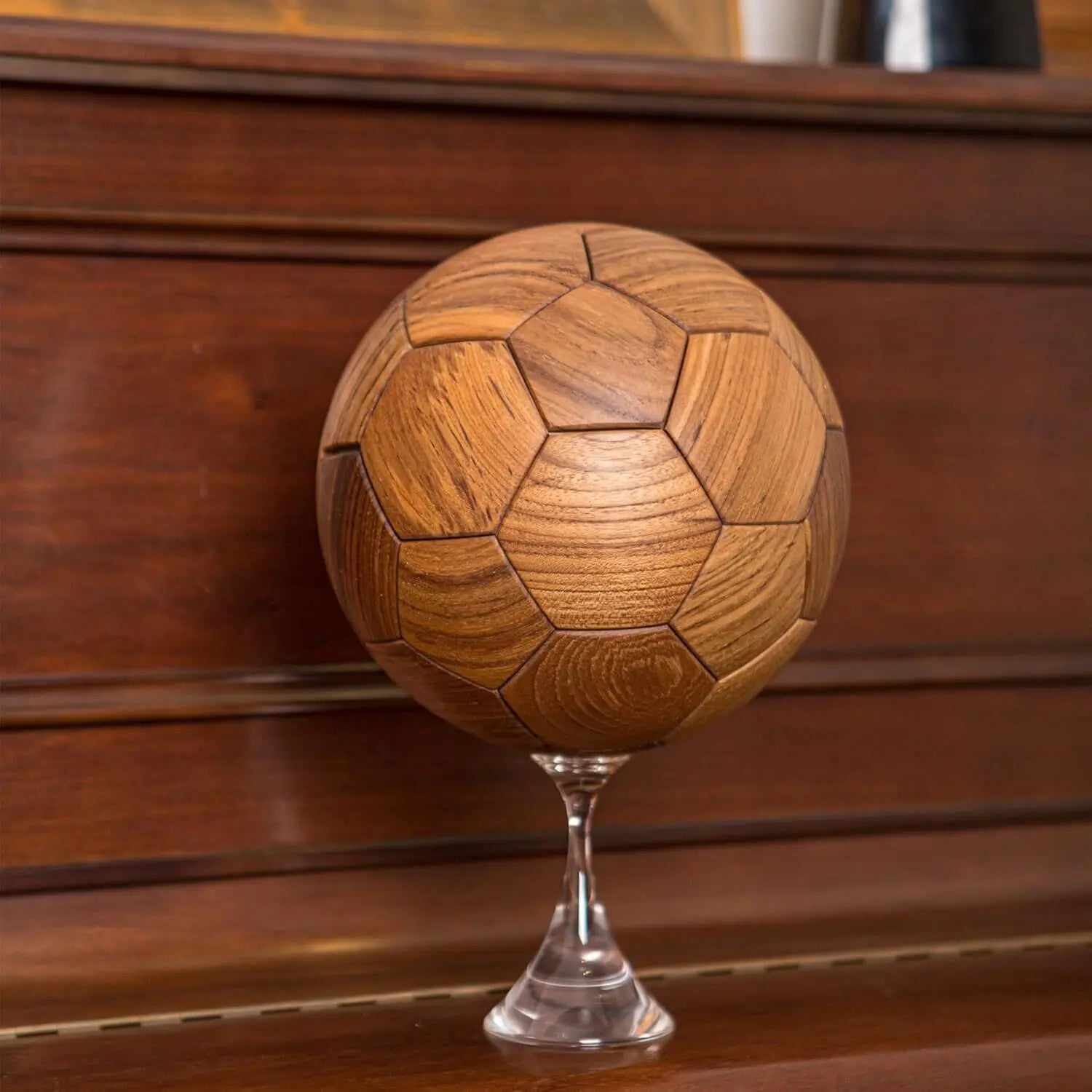 Handcrafted Wooden Football Puzzle – 3D Mortise and Tenon Soccer Ball Assembly Kit | Solid Teak, Beech Wood | DIY Gift for Adults, Kids & Football Fans Wholesale Hub