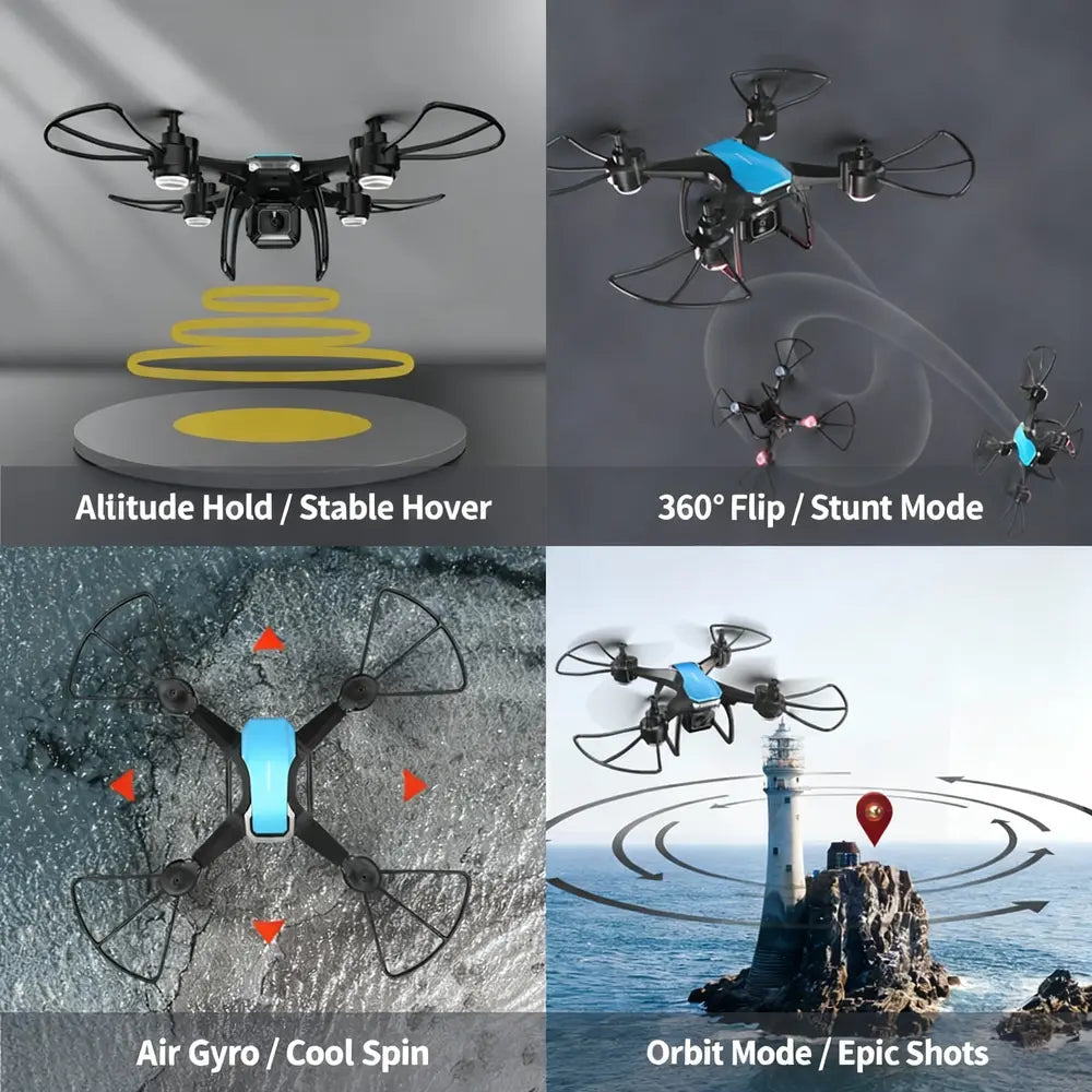 Christmas gift Fierce DIY 4K Camera Drone: Build & Fly Your Own Stunt Quadcopter for Thrilling Aerial Adventures Wholesale Hub