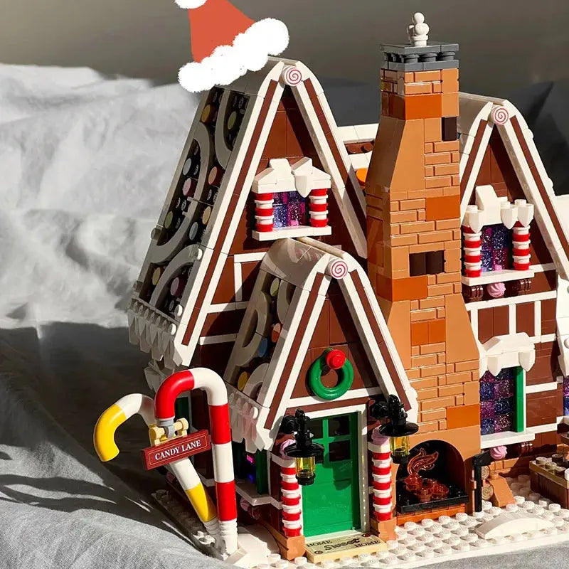 Santa Claus Gingerbread House Building Blocks Wholesale Hub