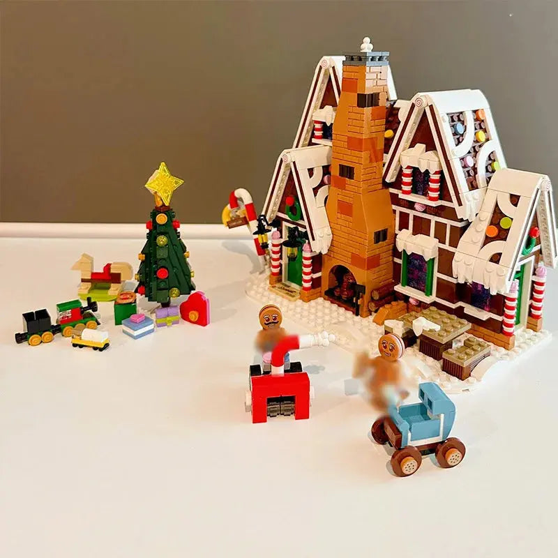 Santa Claus Gingerbread House Building Blocks Wholesale Hub