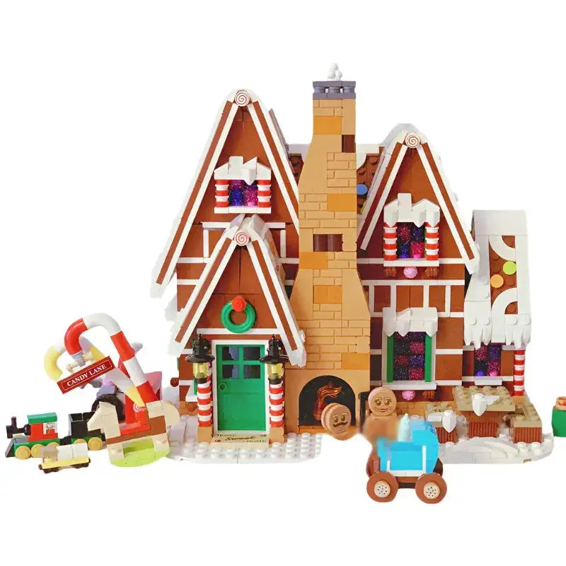 Santa Claus Gingerbread House Building Blocks Wholesale Hub