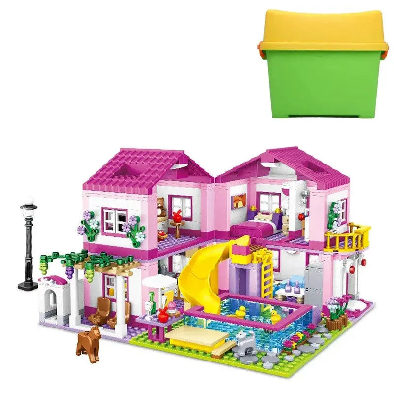 City Villa Castle Building Blocks Set With Pool Wholesale Hub