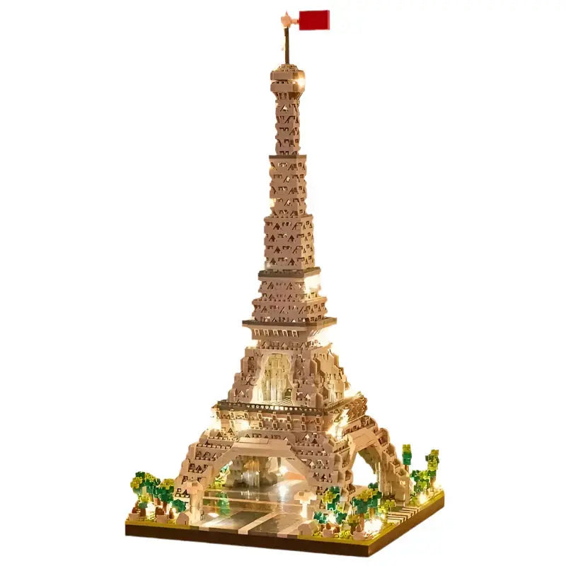 LED Eiffel Tower Micro Mini Building Blocks Set Wholesale Hub