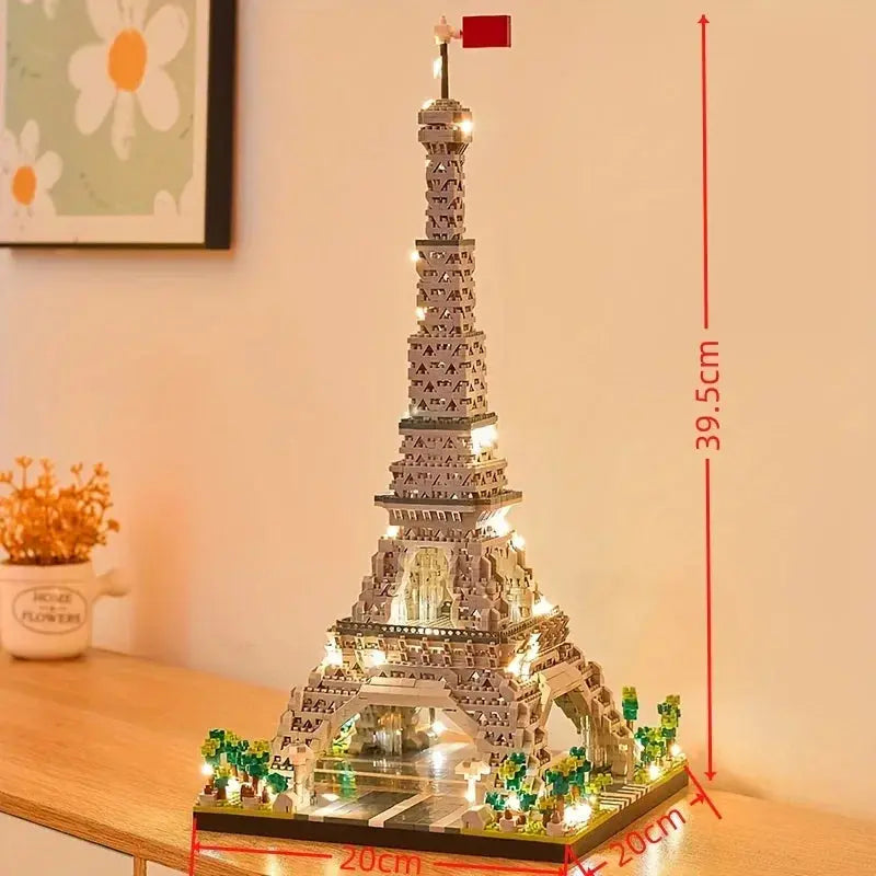 LED Eiffel Tower Micro Mini Building Blocks Set Wholesale Hub