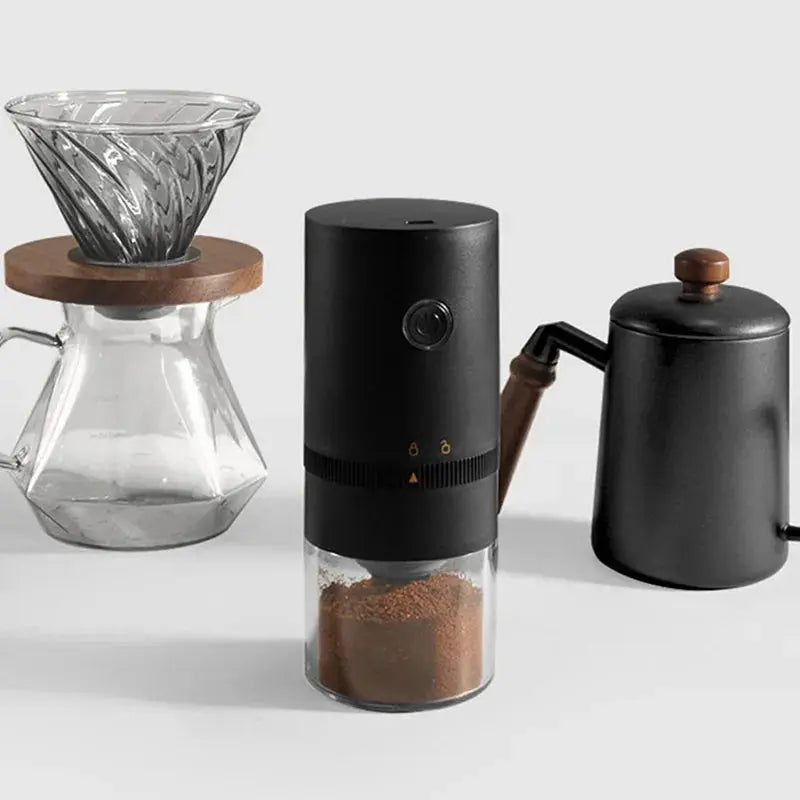 Portable USB C Rechargeable Coffee Grinder Mill Black Wholesale Hub