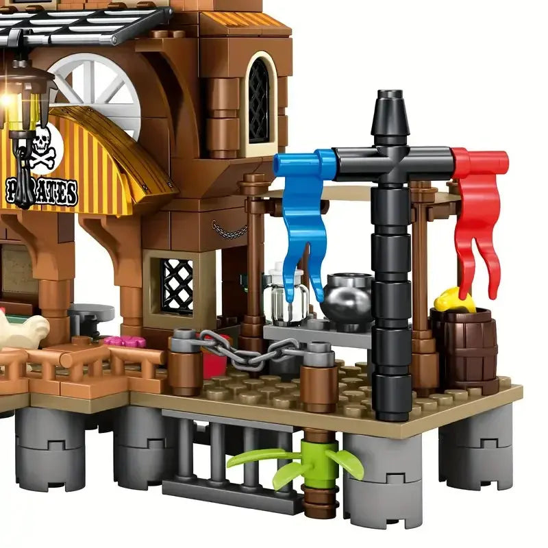 Pirate Island Fortress Building Blocks Set Wholesale Hub