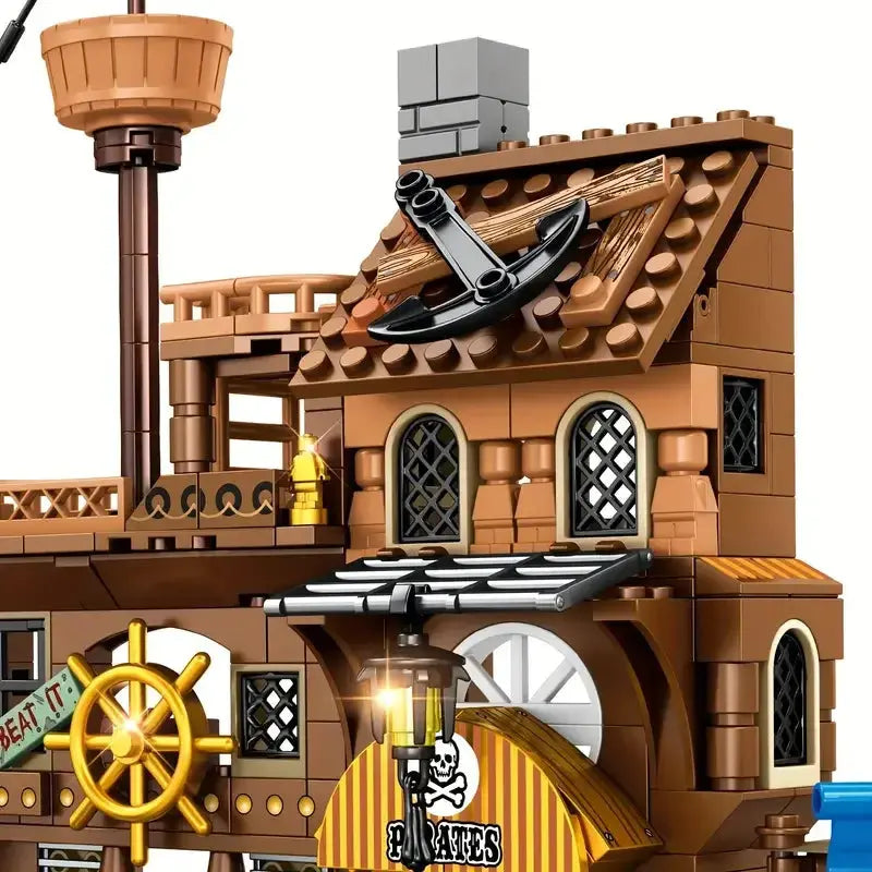 Pirate Island Fortress Building Blocks Set Wholesale Hub