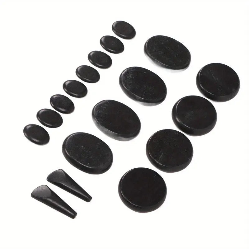 18Pcs Heated Basalt Massage Stones With Warmer Box Wholesale Hub
