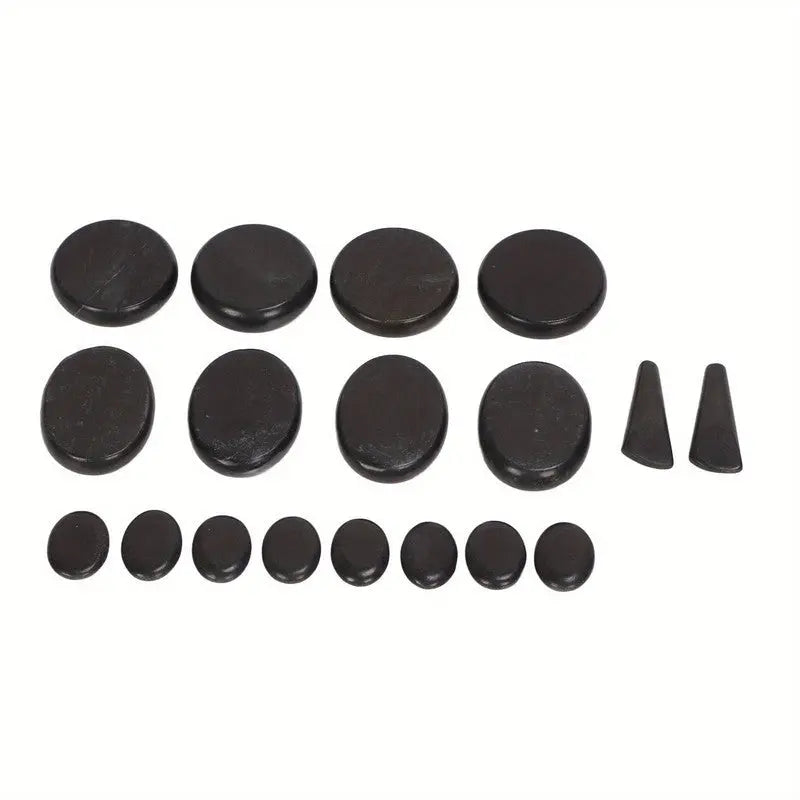 18Pcs Heated Basalt Massage Stones With Warmer Box Wholesale Hub