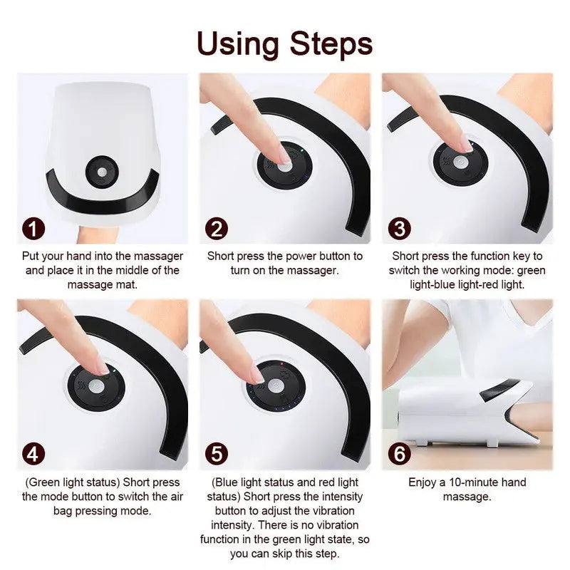 Rechargeable Hand Massager with Heat & Vibration Therapy Wholesale Hub