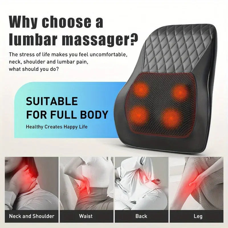 Heated Neck & Back Massager Pillow Wholesale Hub