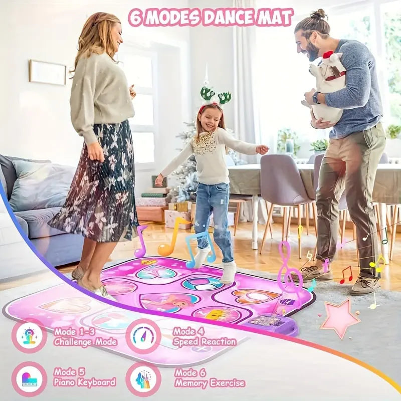 Kids LED Musical Dance Mat with 6 Game Modes Wholesale Hub