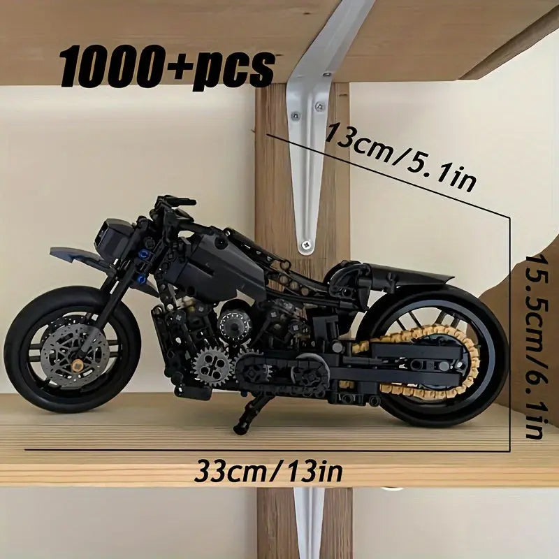 Retro Motorcycle Building Block Kit (1000pcs) Wholesale Hub