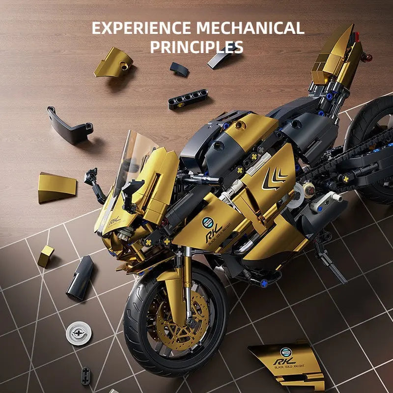 Mechanical Motorcycle Building Blocks Wholesale Hub