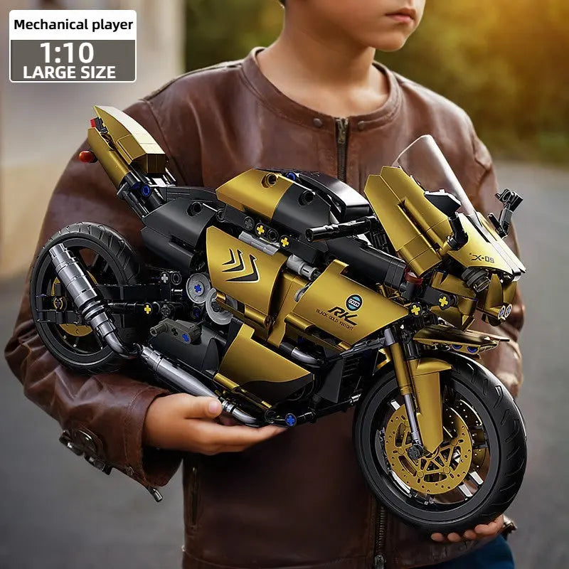 Mechanical Motorcycle Building Blocks Wholesale Hub
