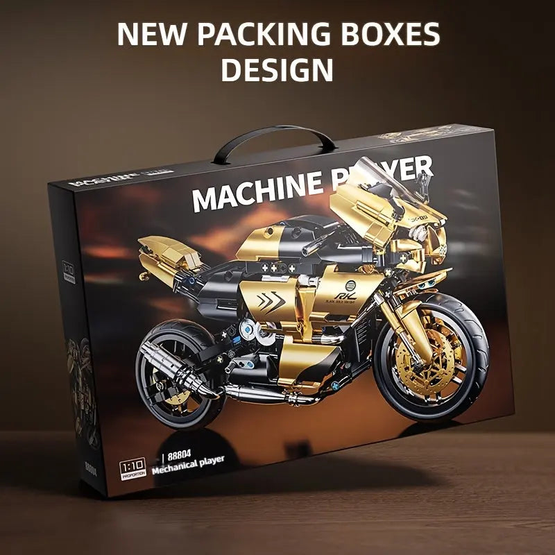 Mechanical Motorcycle Building Blocks Wholesale Hub