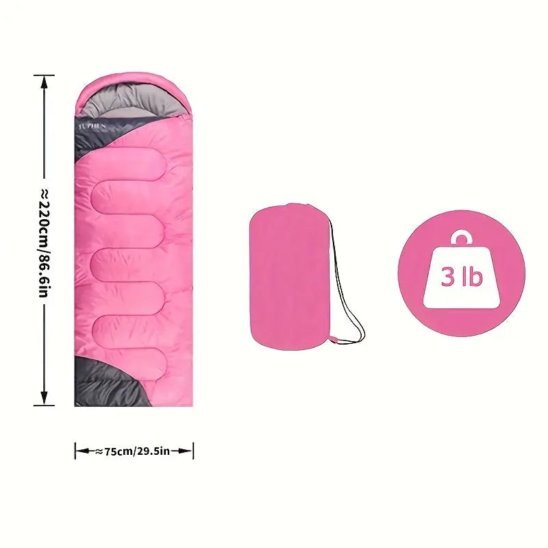 Rosy Four-Season Rectangular Sleeping Bag for Adults Wholesale Hub