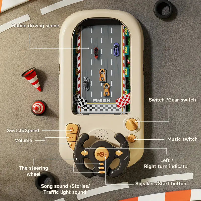 Racing Steering Wheel Toy for Kids Interactive Play Wholesale Hub