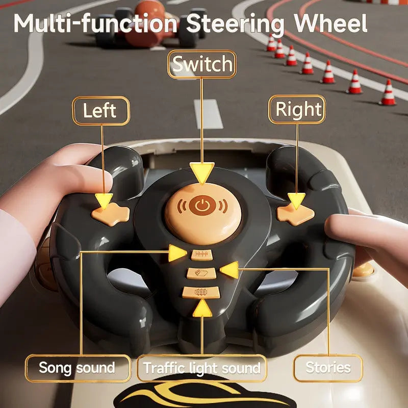 Racing Steering Wheel Toy for Kids Interactive Play Wholesale Hub