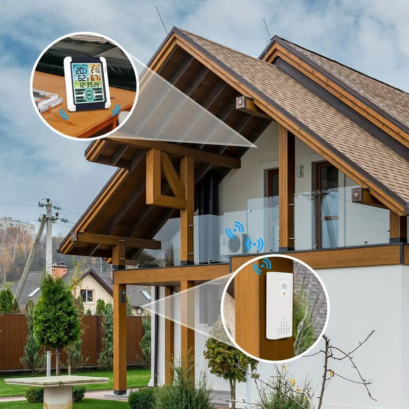 Wireless Weather Station Digital Thermometer with Sensor Wholesale Hub