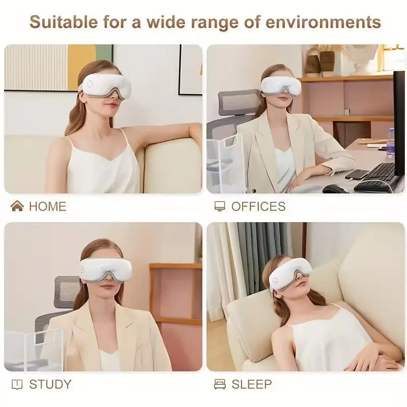 4D Portable Eye Massager with Heat & Music Wholesale Hub