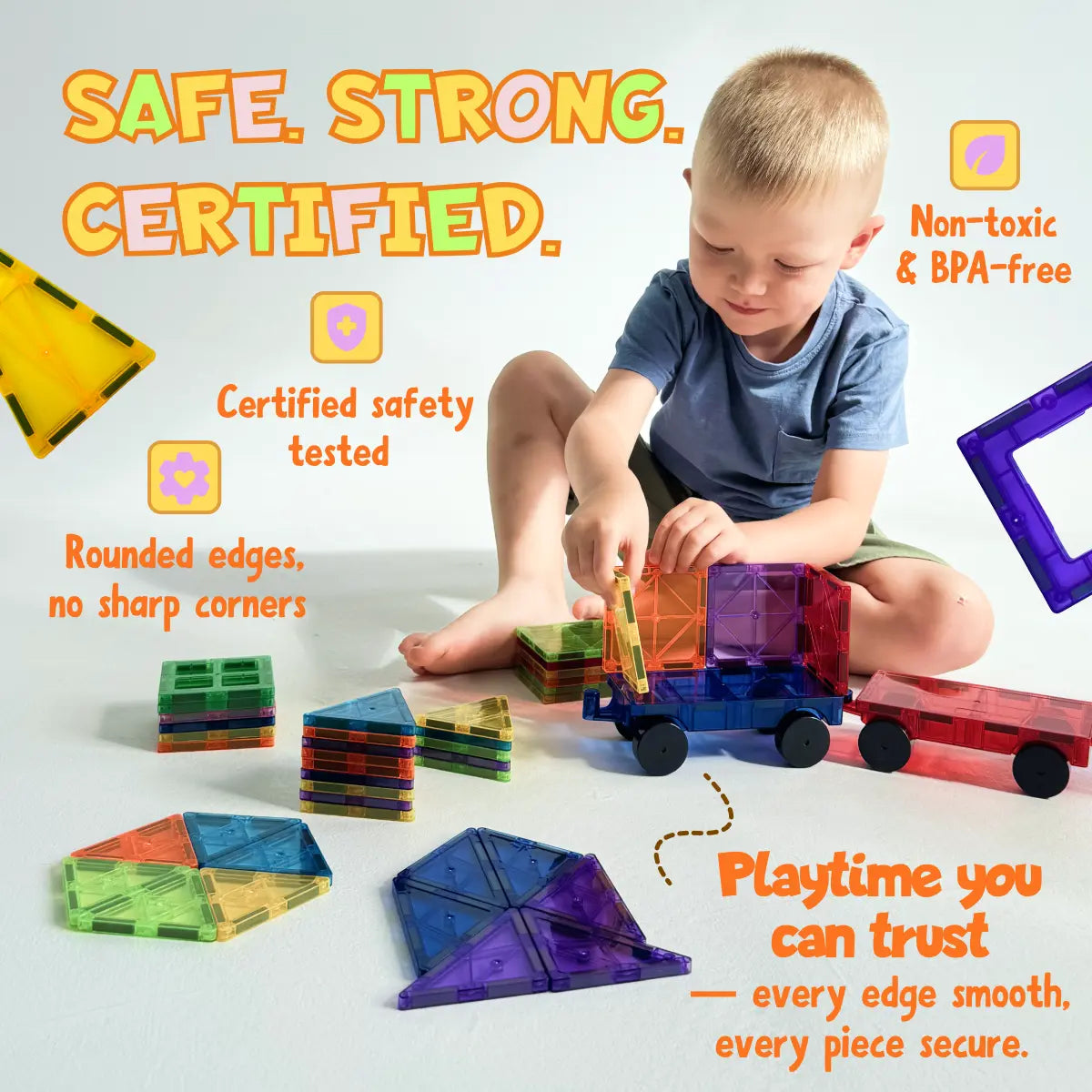 Hundred And Two Pieces Magnetic Tiles Building Set Wholesale Hub