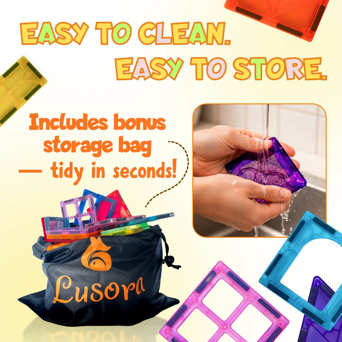Hundred And Two Pieces Magnetic Tiles Building Set Wholesale Hub
