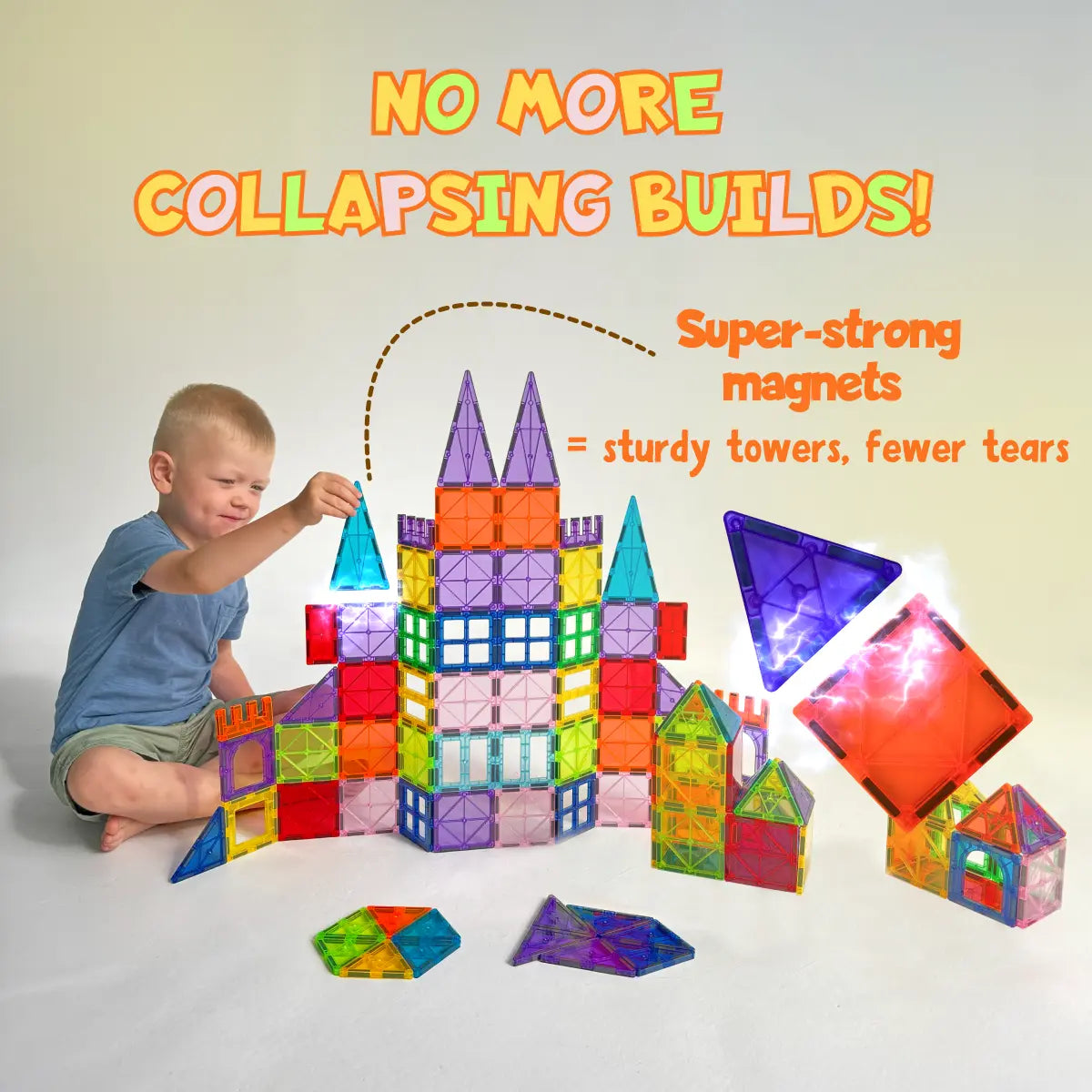 Sixty Pieces Magnetic Tiles Building Set Wholesale Hub