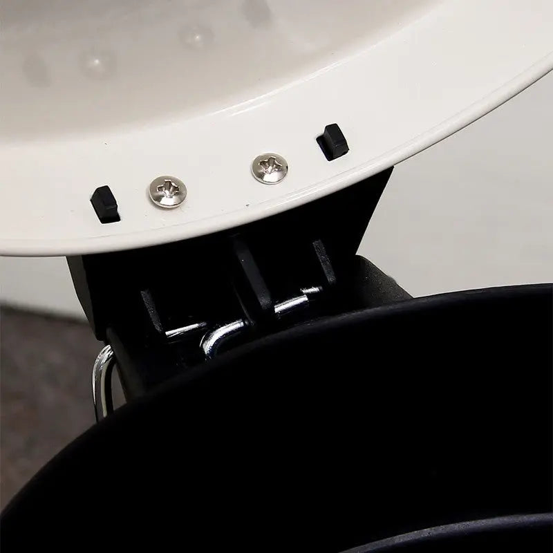5L Round Lidded Trash Can Foot Pedal Garbage Bin for Kitchen Bathroom Hotel-White Wholesale Hub