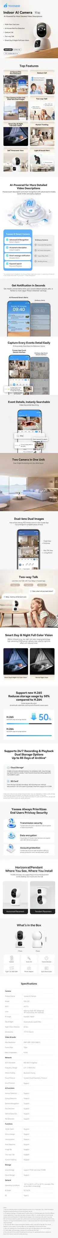 Yoosee AI Camera C20 Wholesale Hub
