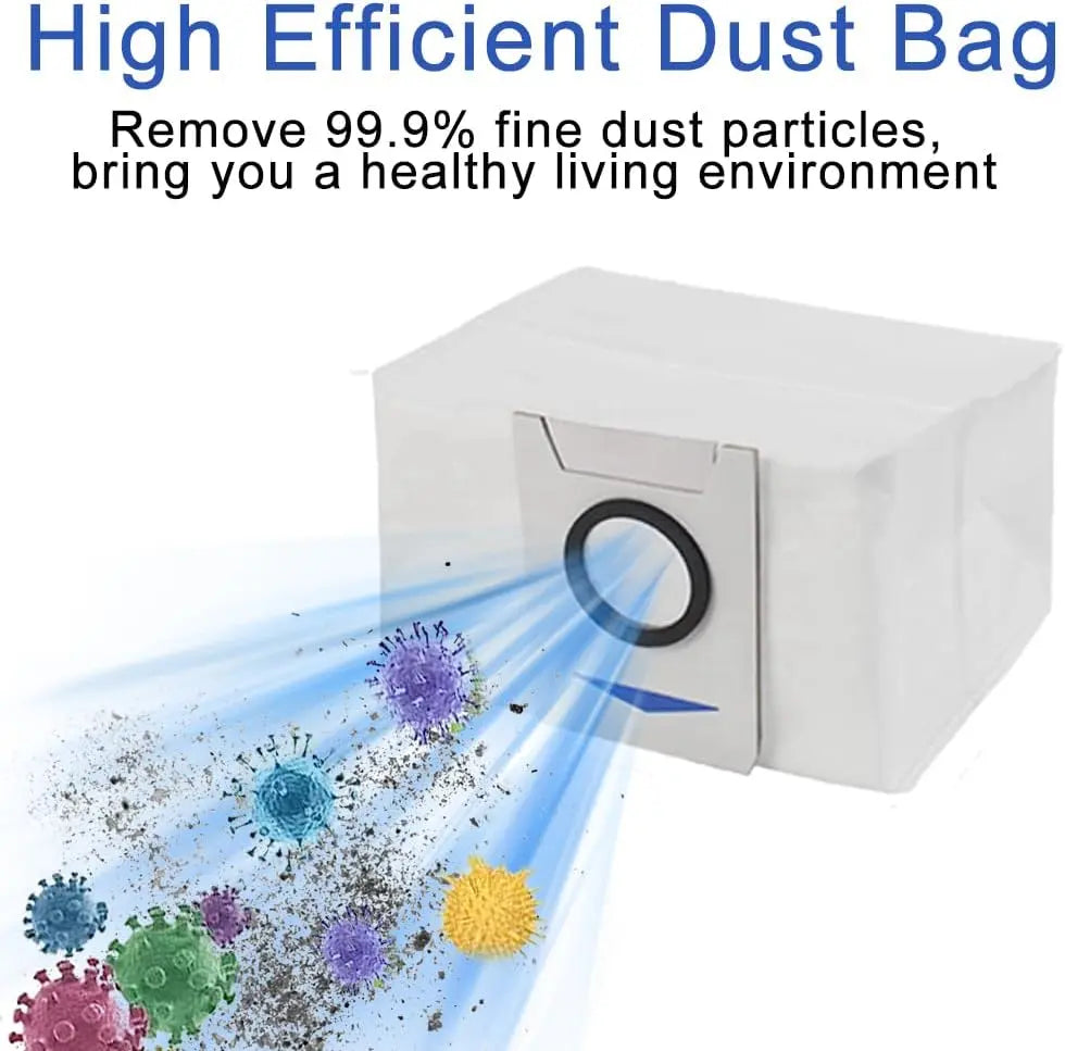 Dust Bags Spare Part for Ecovacs Deebot X1 X1 Plus T10 T10 Plus Robot Vacuum Cleaner Replacement Dust Garbage Bag Accessories (6 Pcs) Wholesale Hub