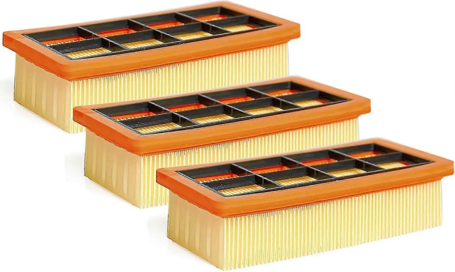 Compatible with Kärcher AD 3200 AD 3 Premium AD 4 Premium Vacuum 3-Pack Flat Pleated Filters 6.415-953.0 Wholesale Hub