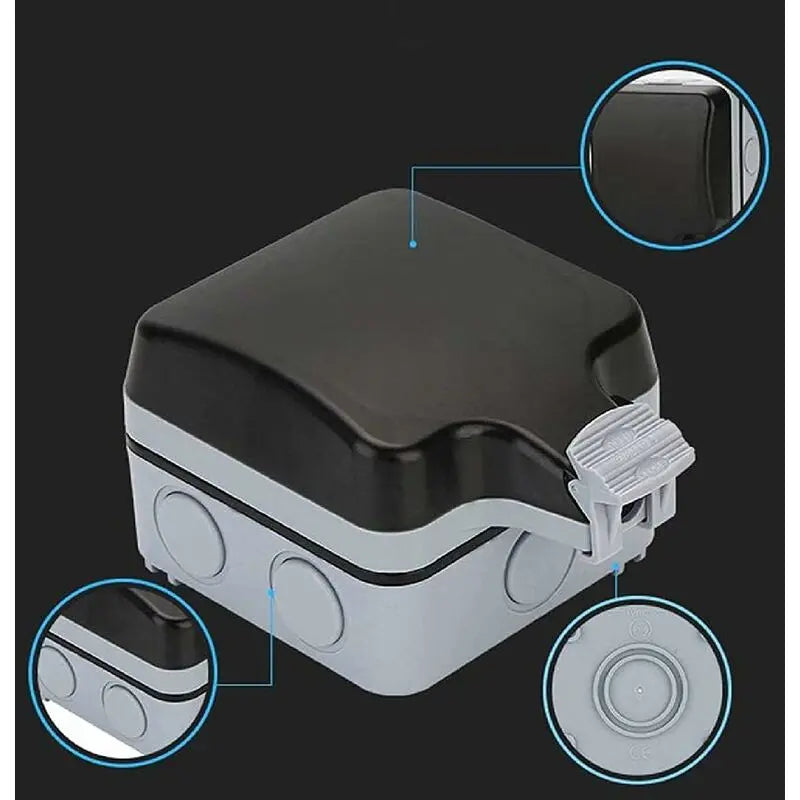 Ip66 Waterproof Socket With Usb Connections Outdoor Electrical Outlet With Cover Wall Socket Box For Garden Garage Wholesale Hub