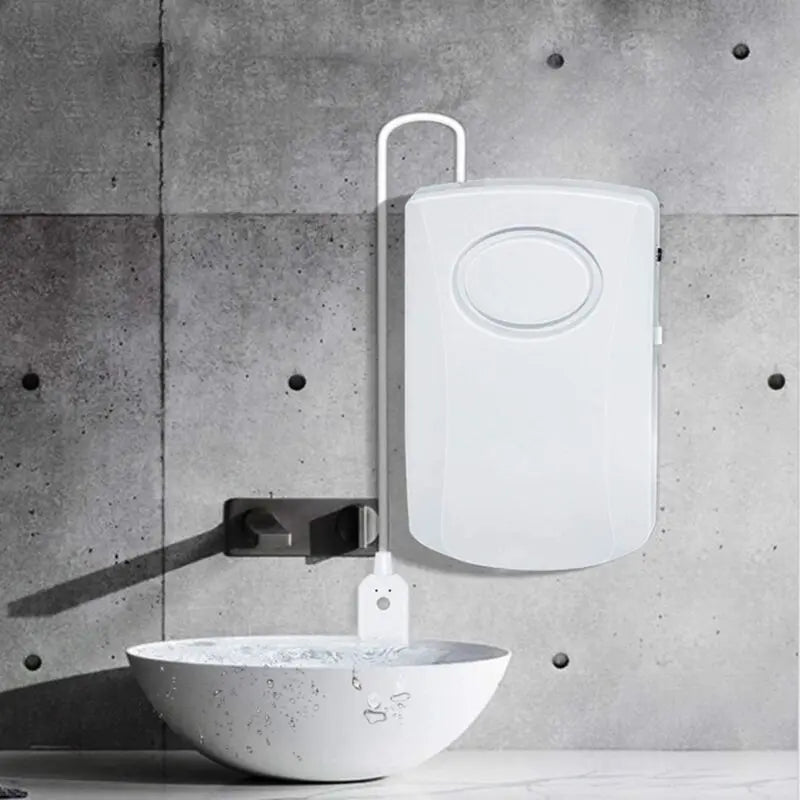Water Leak Alarm 130Db, 95Cm Long Cable With Sensor, Home Security Water Leak Detection Alarm, Battery Included Wholesale Hub